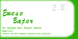 emese bajer business card